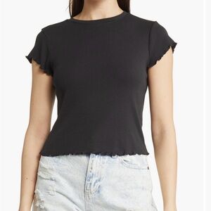 5 piece Black, White & Gray BP Ribbed Baby Tee M